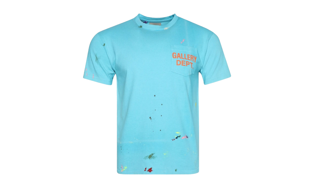 Gallery Dept Paint Splatter Logo Tee "Turquoise" SUNFWZ9M