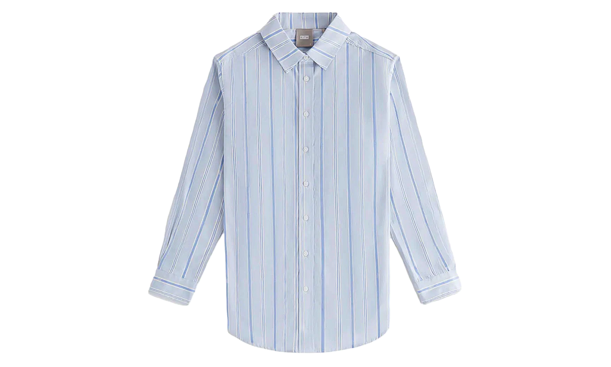 Kith Gale Logo Stripe Shirt WMNS "Pastel Blue" KHW030283 463