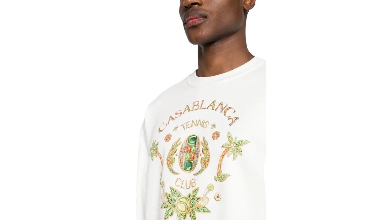 Casablanca Logo Organic Cotton Sweatshirt "White" MS24JTP00110 WHT