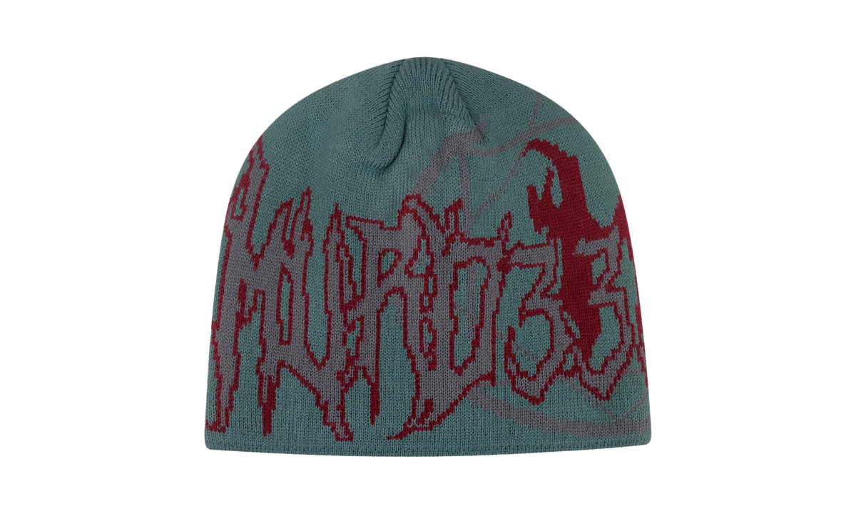 MURD333R.FM Skully Beanie "Green / Red" MDR-XACC-0044