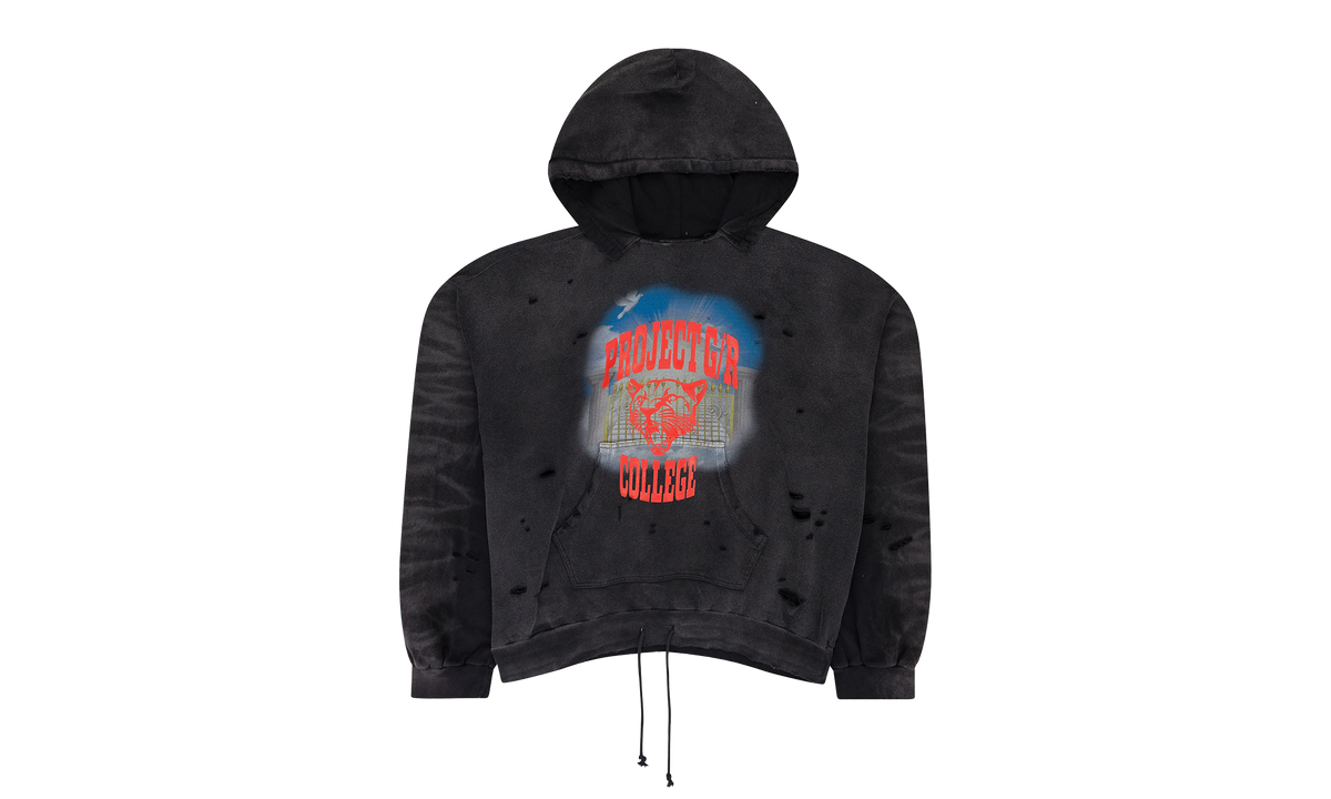 Project G/R MIXED PRINTED VINTAGE HOODIE "Black" PGR XHDS 0007