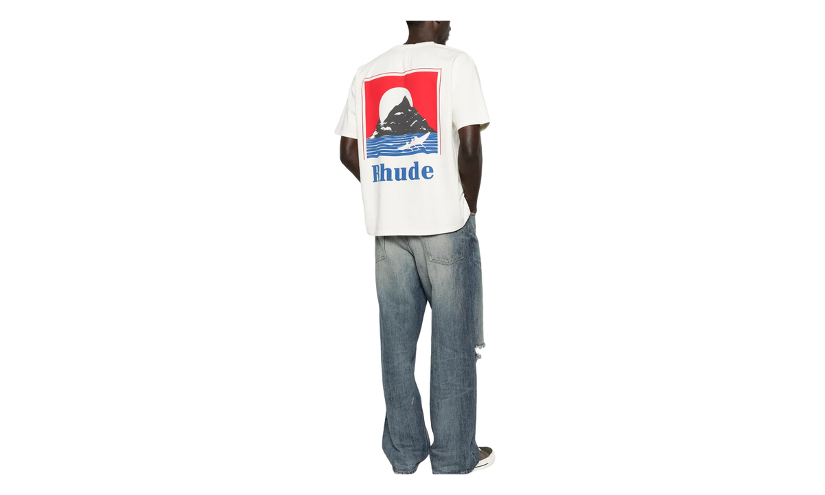 RHUDE Moonlight Regatta Tee "Vintage White / Red / Blue" RHPS26TT18012