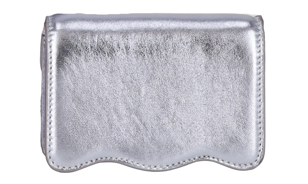 Palm Angels Leather Micro Crossbody Bag "Metallic Silver" PWNX001F22LEA0027272