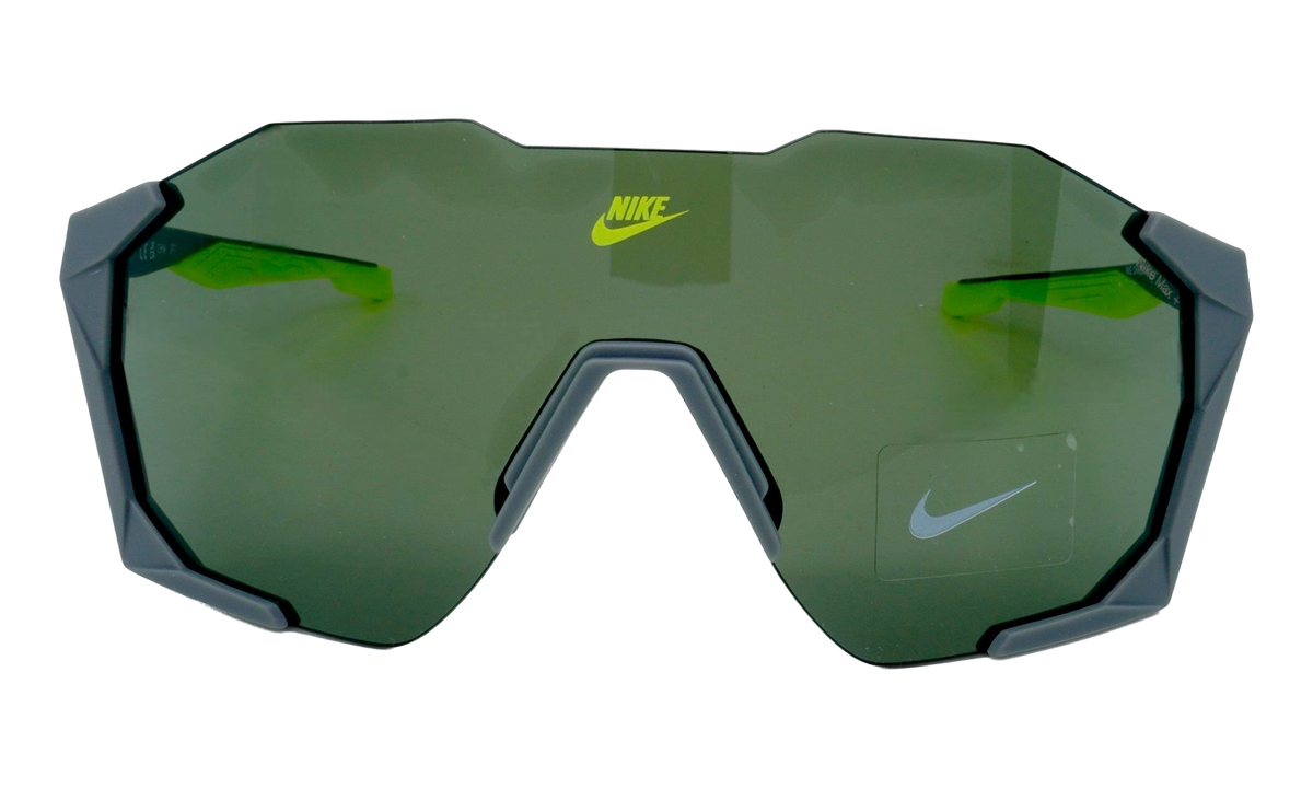 Nike Charged Shield Sunglasses "Matte Smoke Grey / Green" IB3518X 084
