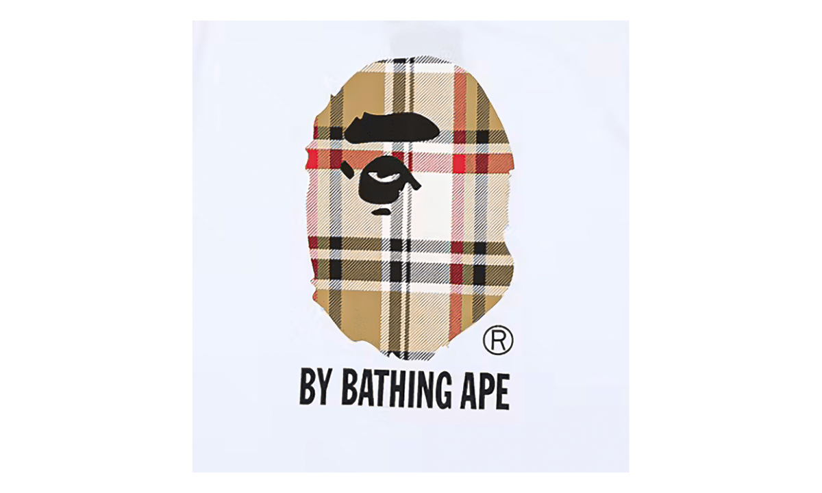 Bape Check by Bathing Tee "White / Beige" 1J80 110 052 WHITE