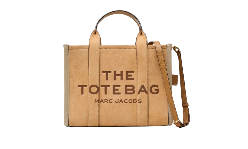 Marc Jacobs Suede Leather Blocked Medium Tote Bag "Sahara" 2F5HTT029H01 910