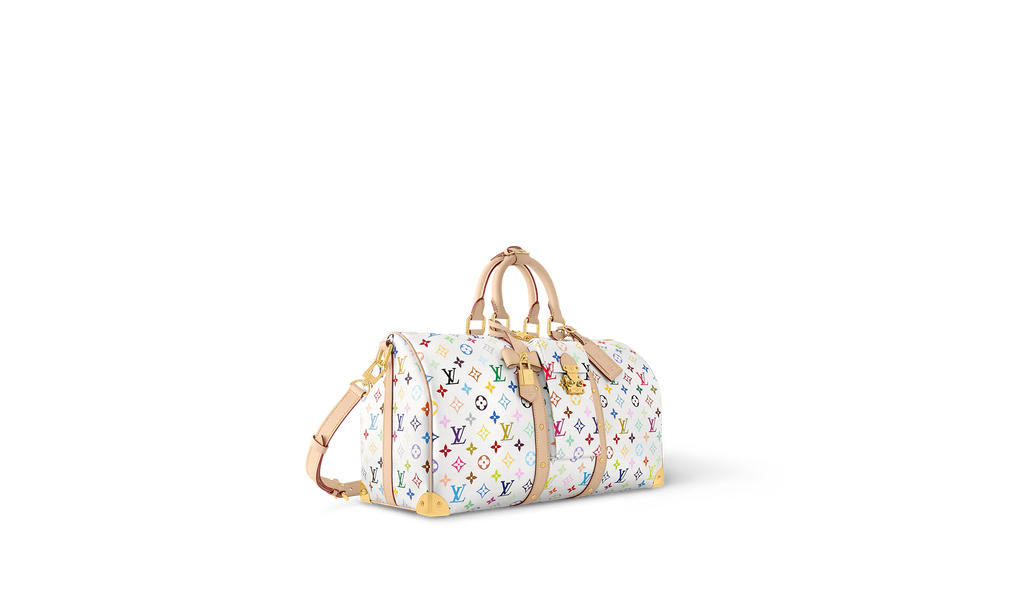 Louis Vuitton Keepall Bandoulière 45 "Takashi Murakami - White" M13742