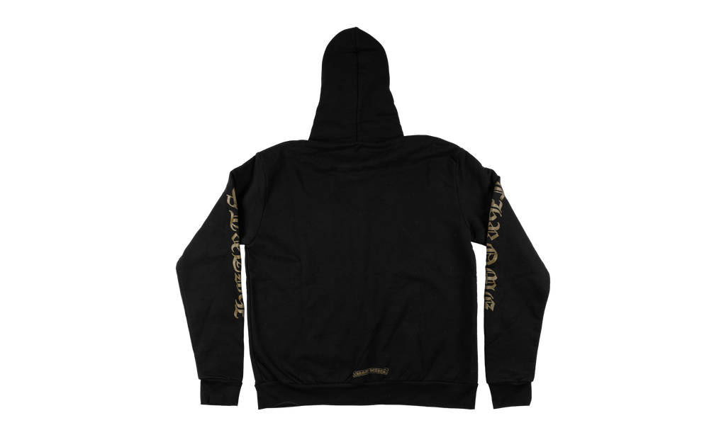 Chrome Hearts Vertical Logo Zip-Up Hoodie "Black/Olive" CHRM0852