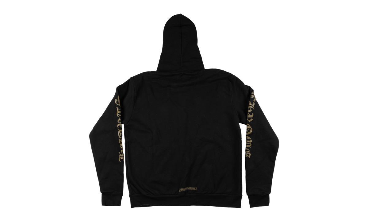 Chrome Hearts Vertical Logo Zip-Up Hoodie "Black/Olive" CHRM0852