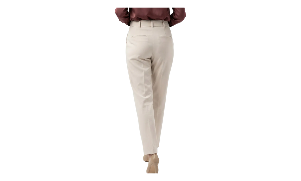 BRUNELLO CUCINELLI Tapered Pants with Pintuck Details WMNS "Beige" BRUN265