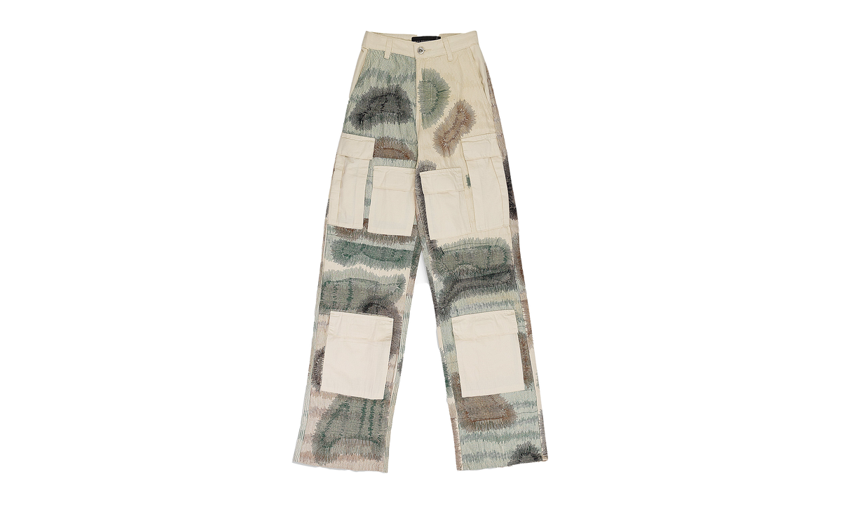 Who Decides War CAMOUFLAGE EMBROIDERY PANTS "IVORY" 11200590018AW23