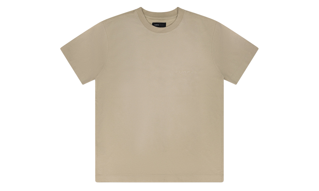 Purple Brand Rice Textured World Wordmark T-Shirt "Brown" P104 JWBR224