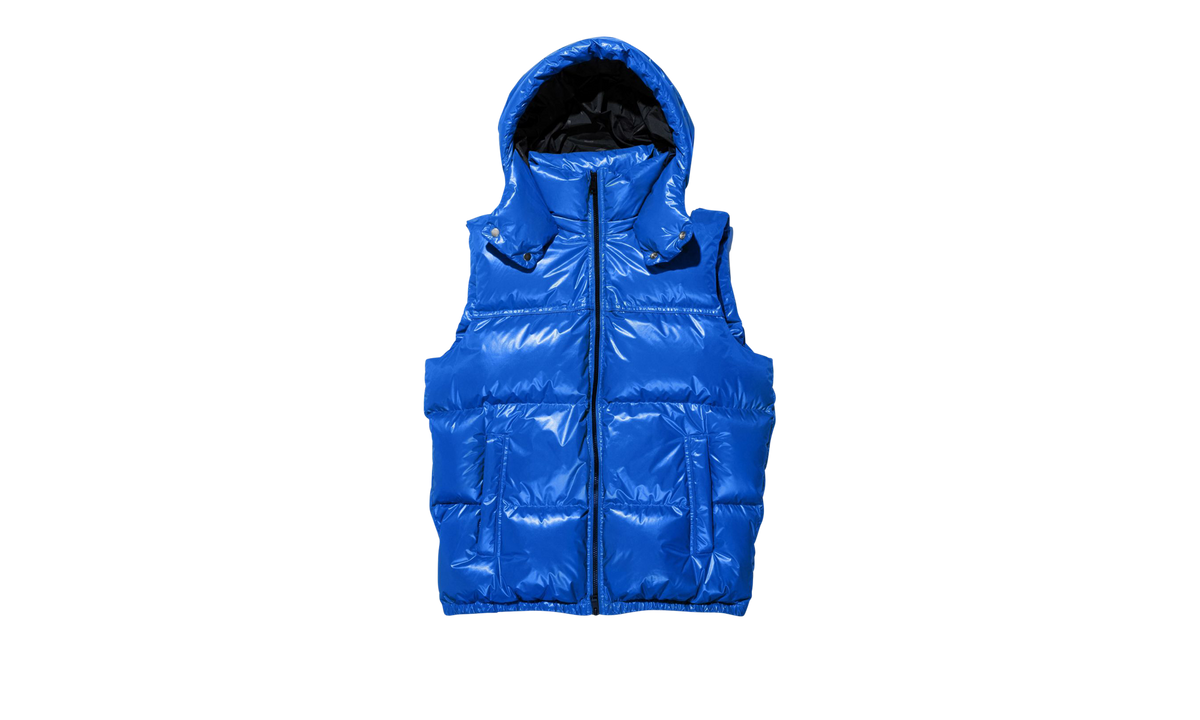 Purple Brand NYLON PUFFER VEST "Blue" P623 PBLV423