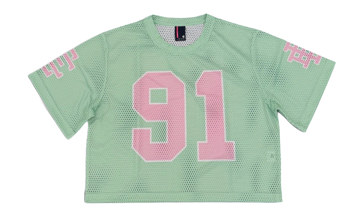 Eric Emanuel EE Cropped Mesh Jersey "Green / Pink" EE925