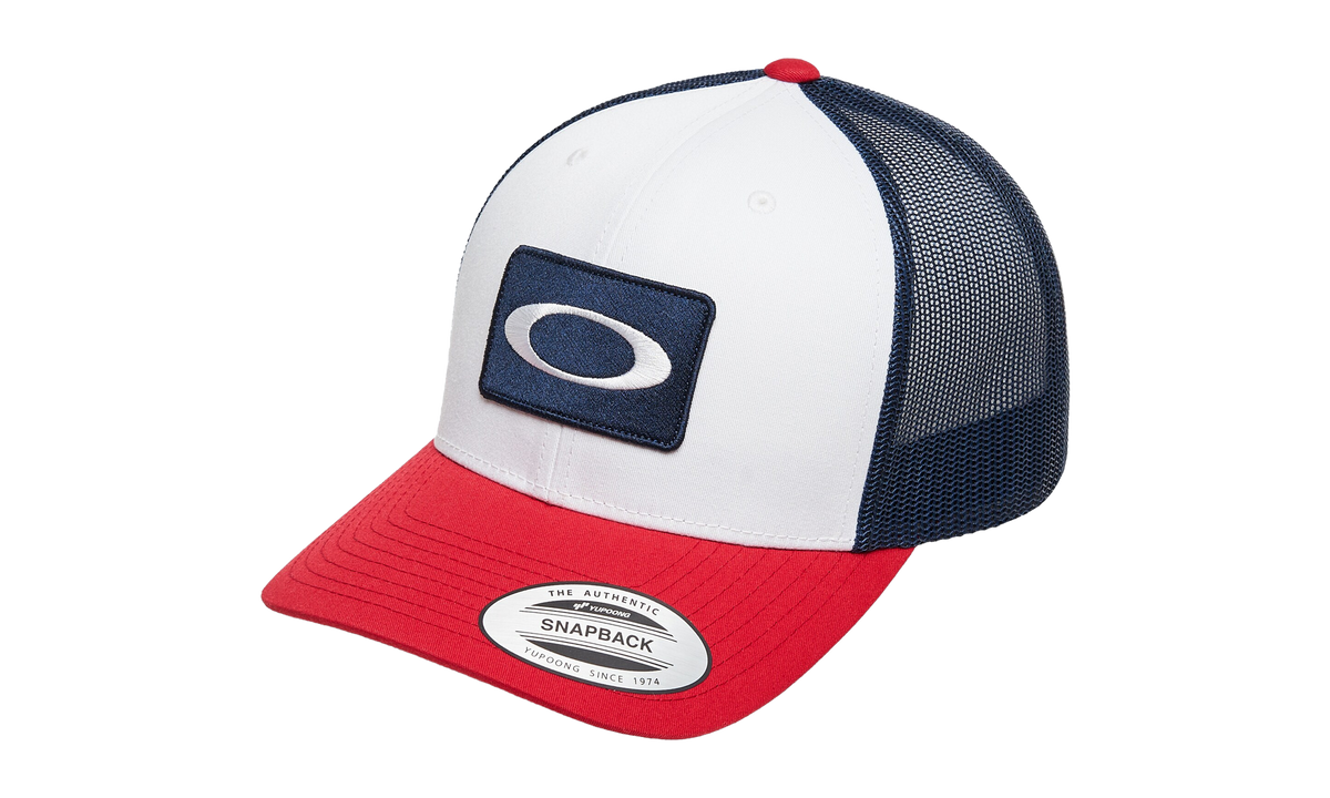 Oakley O Original Trucker Hat "White / Red / Navy Blue" FOS900836 9CV