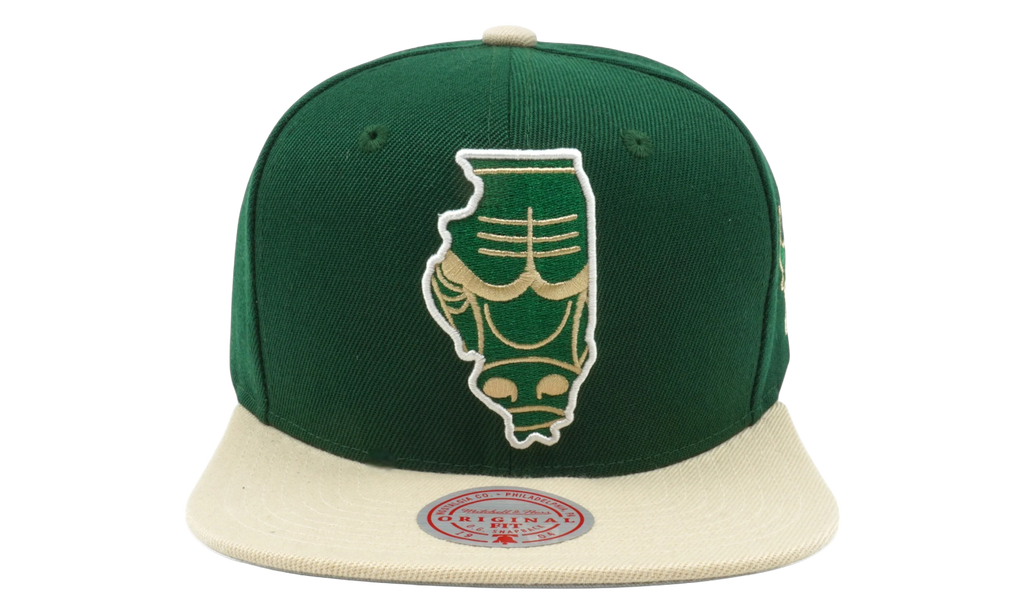MITCHELL & NESS NBA State Outline Snapback Hat "Chicago Bulls" 6HSSLR21359 CBUGREN