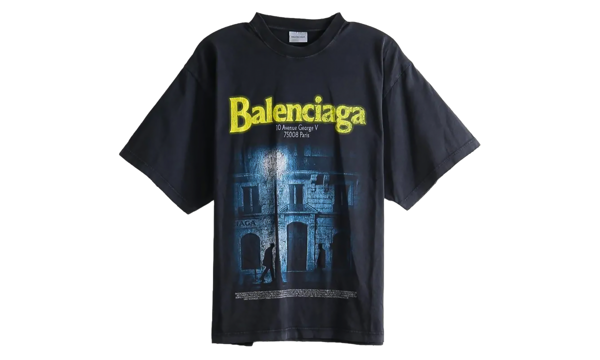 Balenciaga Oversized Graphic Print T-Shirt WMNS "Purple" 871733TUVO61041