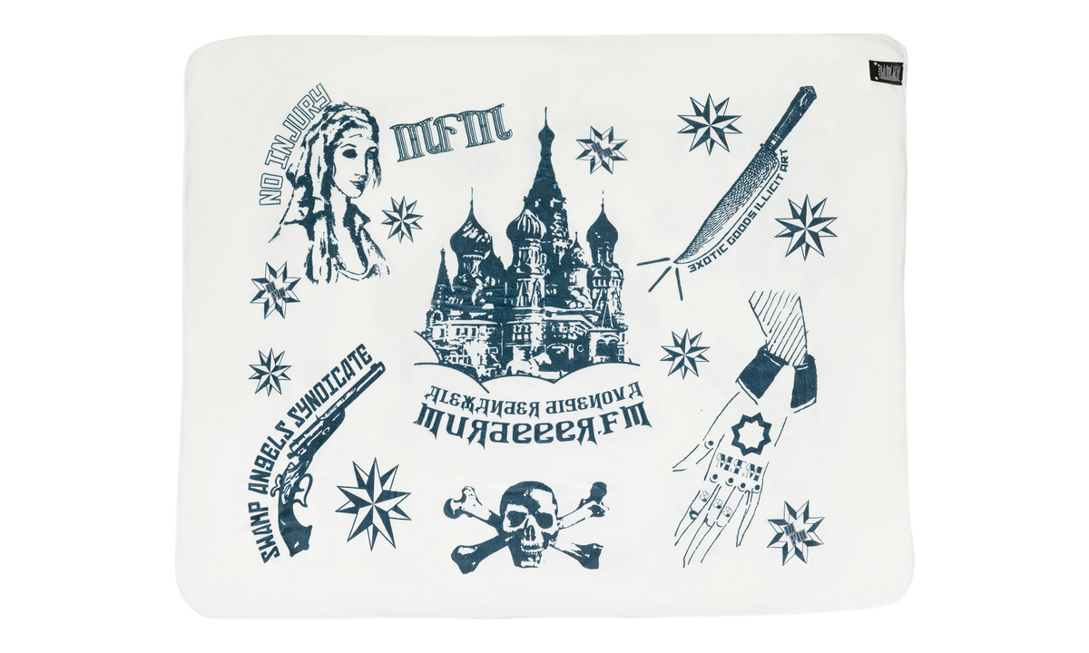 MURD333R.FM Alex Digenova Tattoo Blanket "Black / White" MFMTAT001