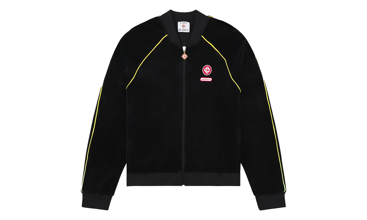 Casablanca Gradient Piping Velour Track Jacket "Black" AW25 JTP 421 01