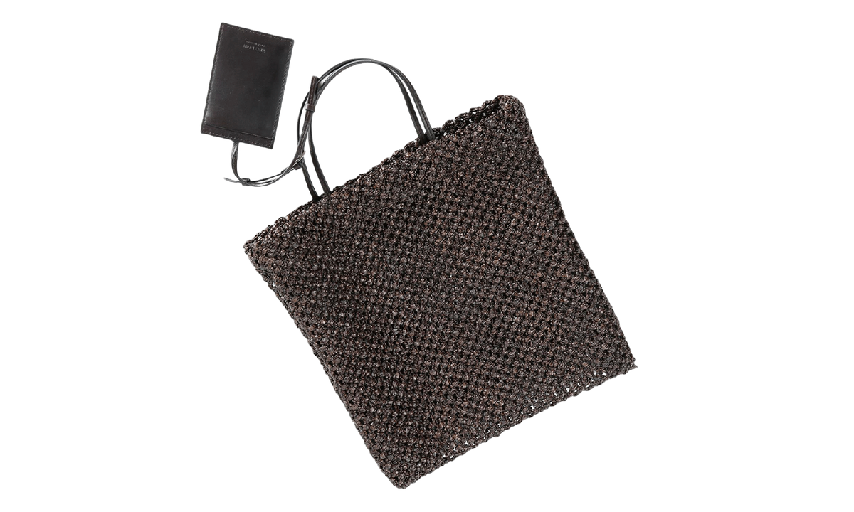 The Row Mini Tote Raffia Bag "Dark Brown" W2075 WL6 DBAS