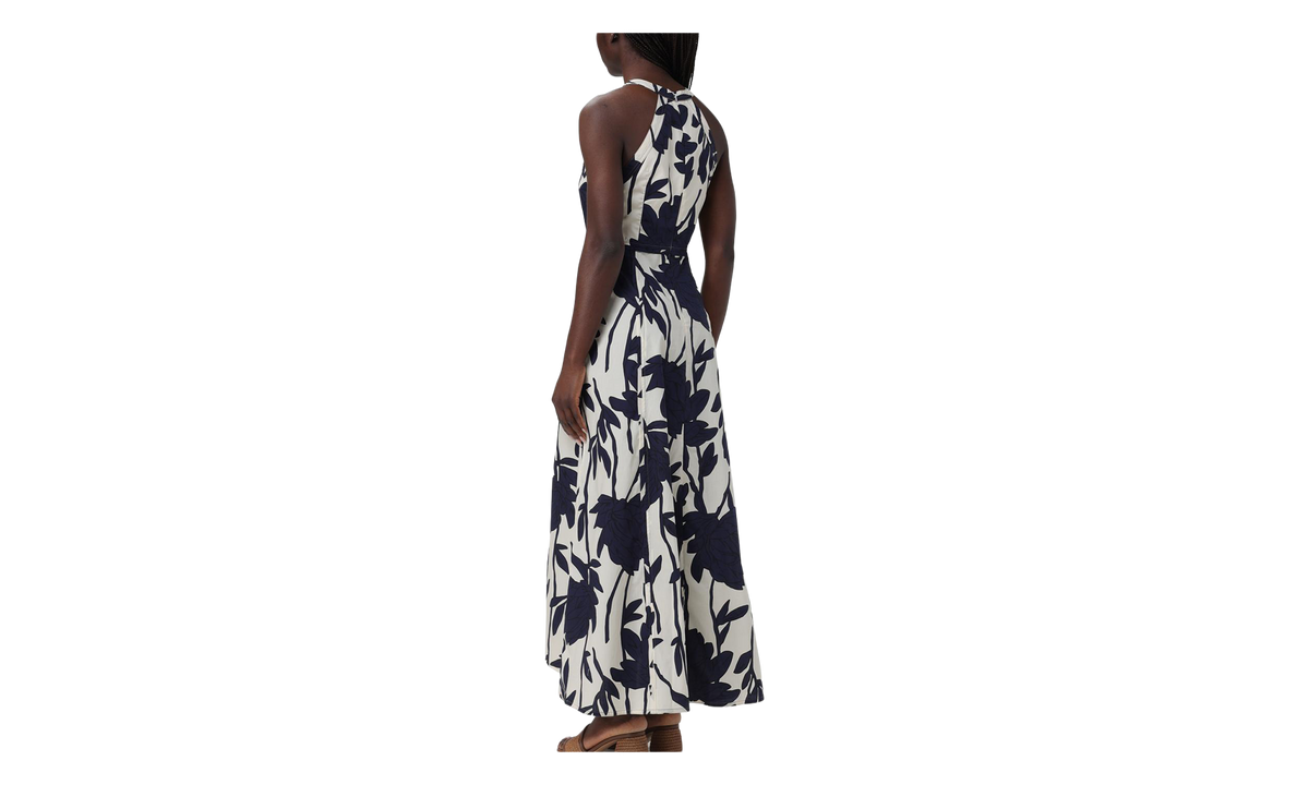 Brunello Cucinelli Floral Cotton Halter Dress WMNS "Panama / Blu" BRUN1298