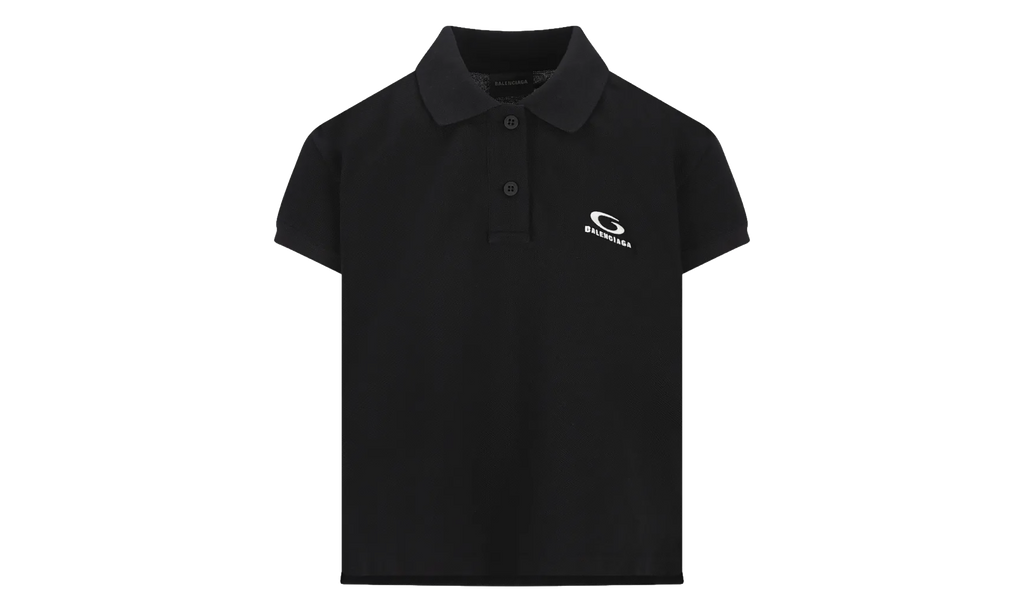 Balenciaga Polo T-Shirts WMNS "Black" 858098 TTVT8 1070
