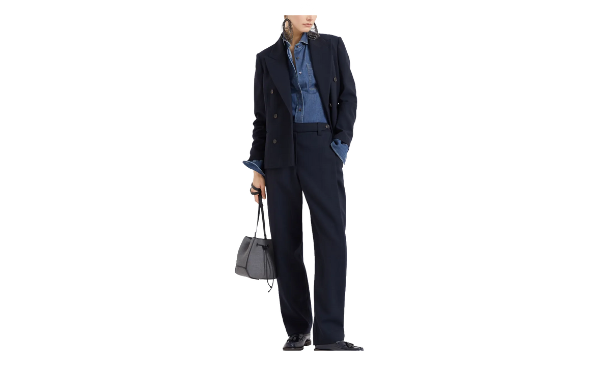 BRUNELLO CUCINELLI PANTS "MIDNIGHT BLUE" MD584P868Z_C015