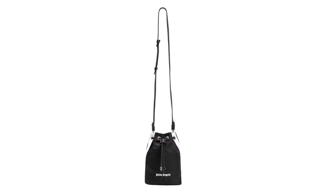 Palm Angels Venice Stiped Track Drawstring Bag "Black" PWNQ013F22LEA0011001