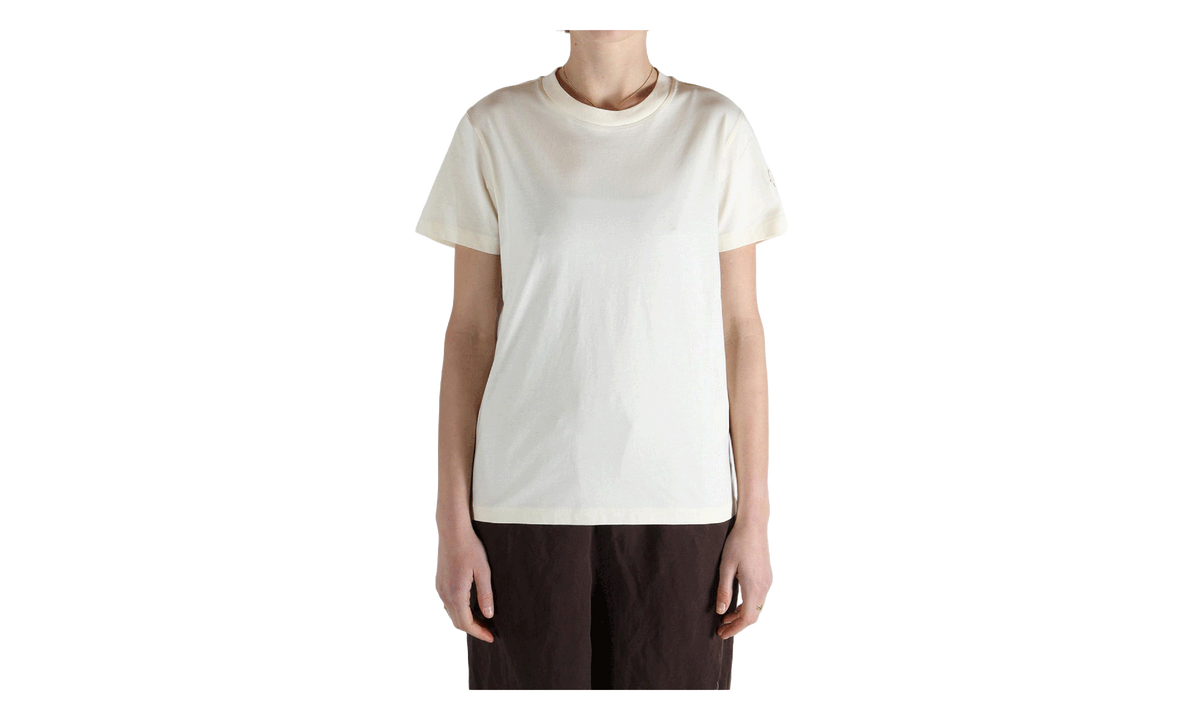 Moncler Puro Cotton Short Sleeve T-Shirt WMNS "Silk White" 8C000 29 89AUO 034