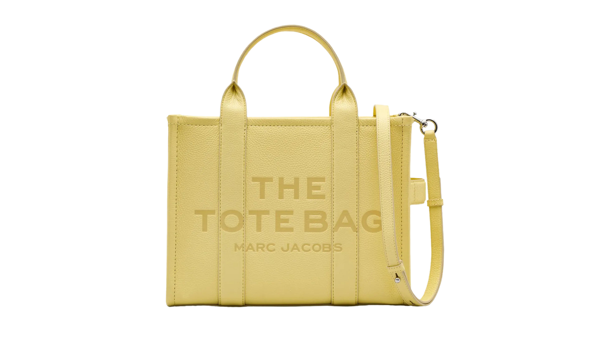 Marc Jacobs The Medium Leather Tote Bag "Custard" H004L01PF21 740