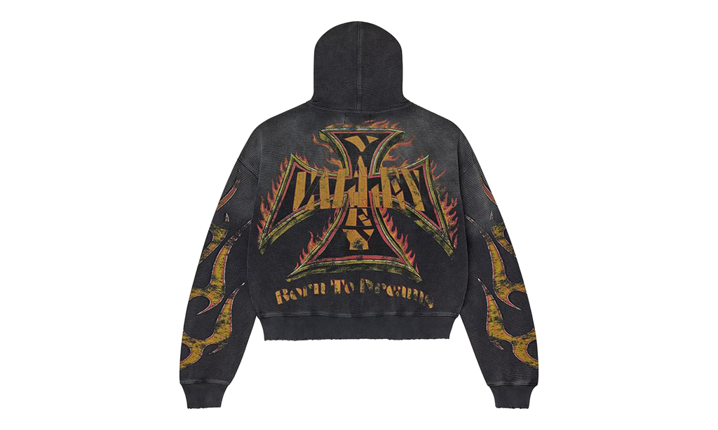 Vale Reborn Waffle Knit Zip Up "Black" VAL139