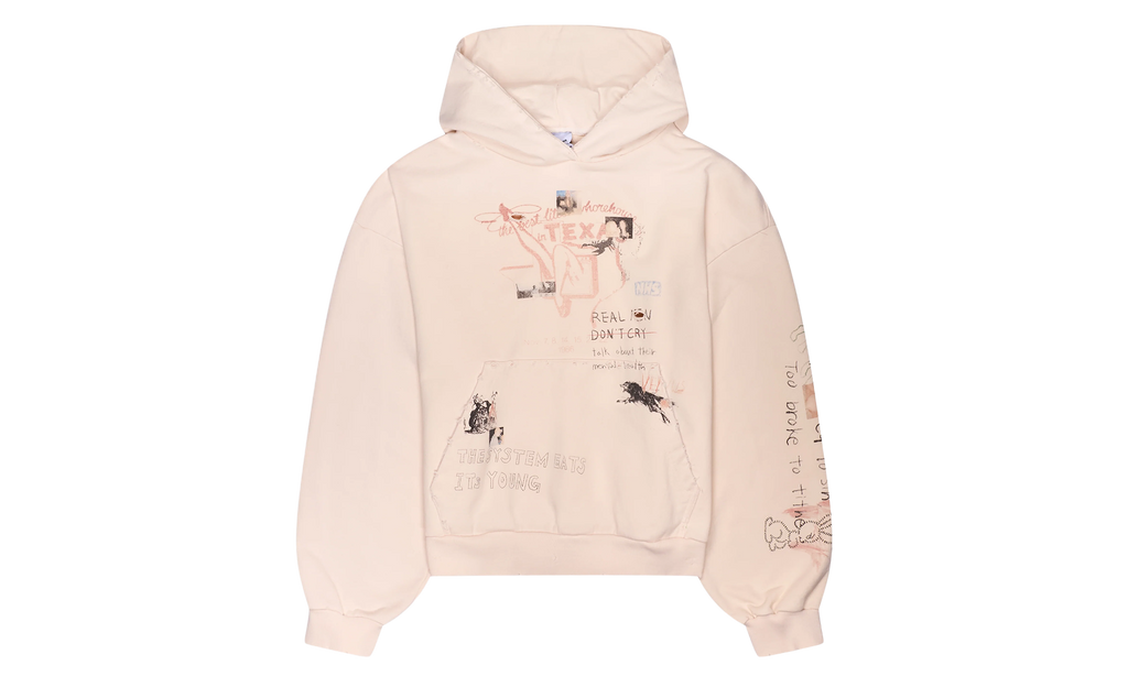 PROTOCOL INDEX Hand Drawing Washed Hoodie "Cream" PI00026