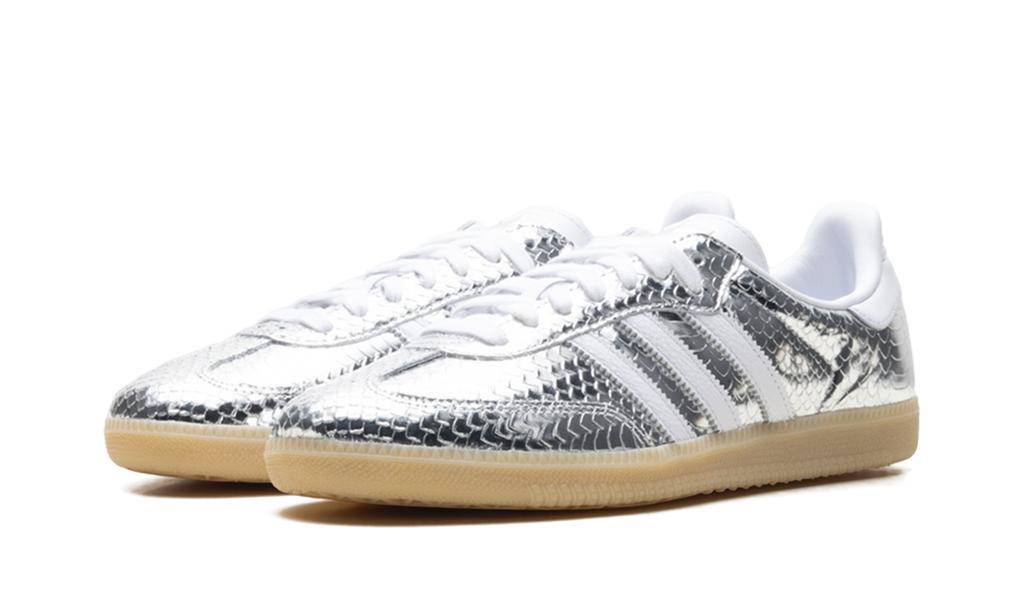 Adidas Samba OG WMNS "Patent Snakeskin Silver Metallic" IH9016