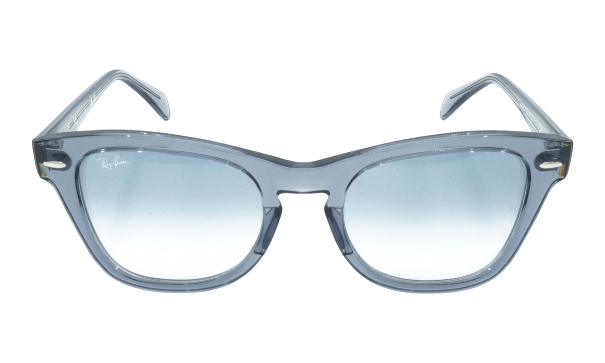 Rayban Square Sunglasses "POLISHED TRANSPARENT GREY" RB0707SF-6641-3F_53