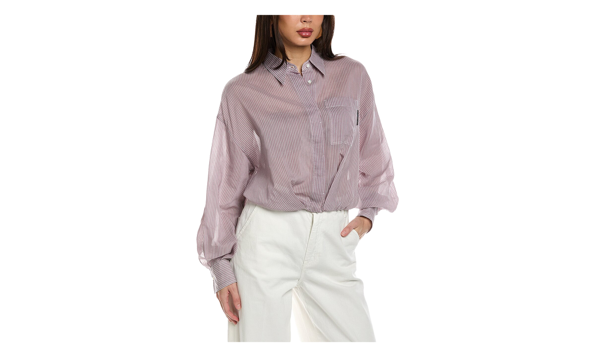 Brunello Cucinelli Silk Cotton Shirt WMNS "Lilac" BRUN1366