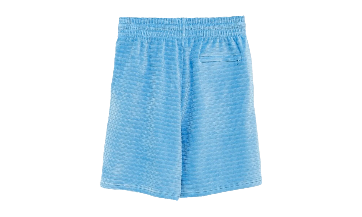 Casablanca Velour Pintuck Pleated Drawstring Shorts "Blue" MPF25 JTR 274 01