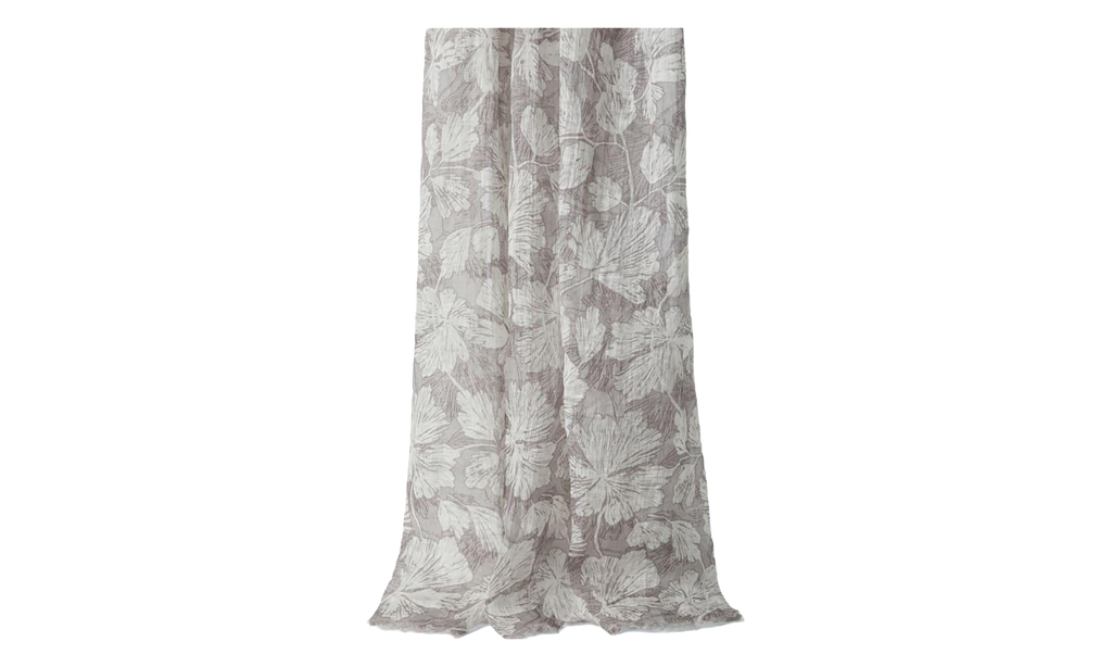 BRUNELLO CUCINELLI Floral Scarf WMNS "Grey And White" BRUN359