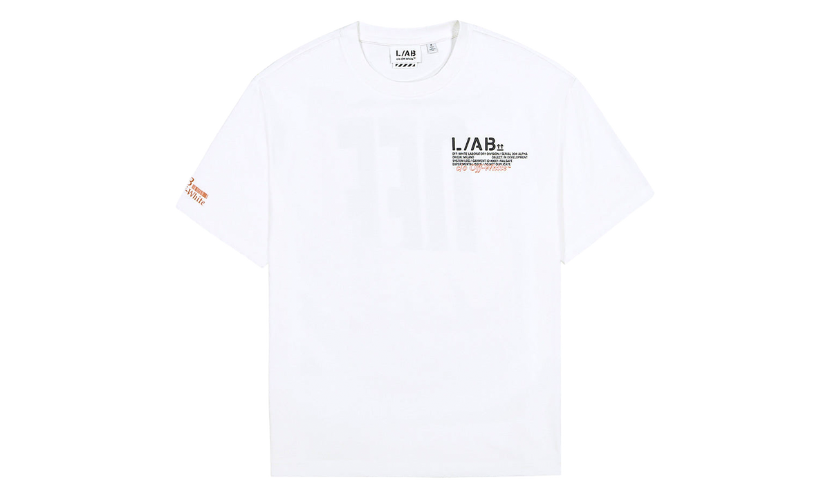 L/Ab C/O Off-White Off Active Duct Tape SS Tee "White/Black/Orange" LABF26T082-WHT