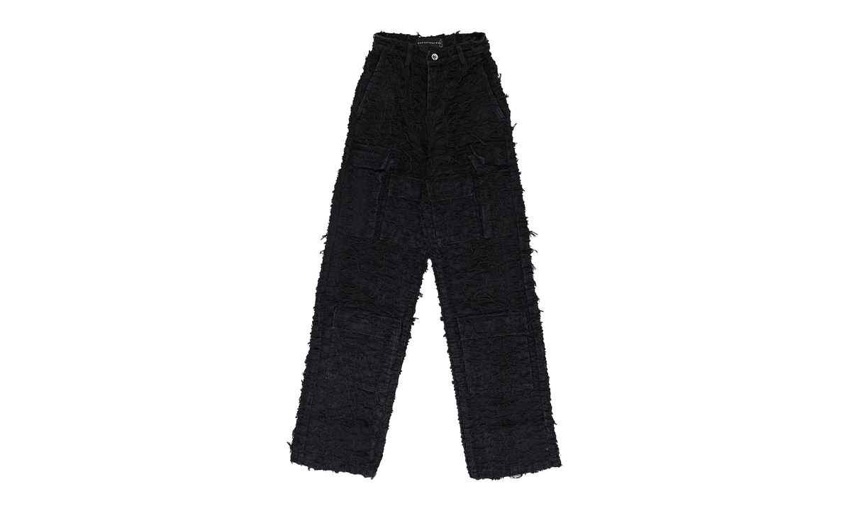 Who Decides War HUSK WIDE LEG PANTS "BLACK" 1120740002SS24