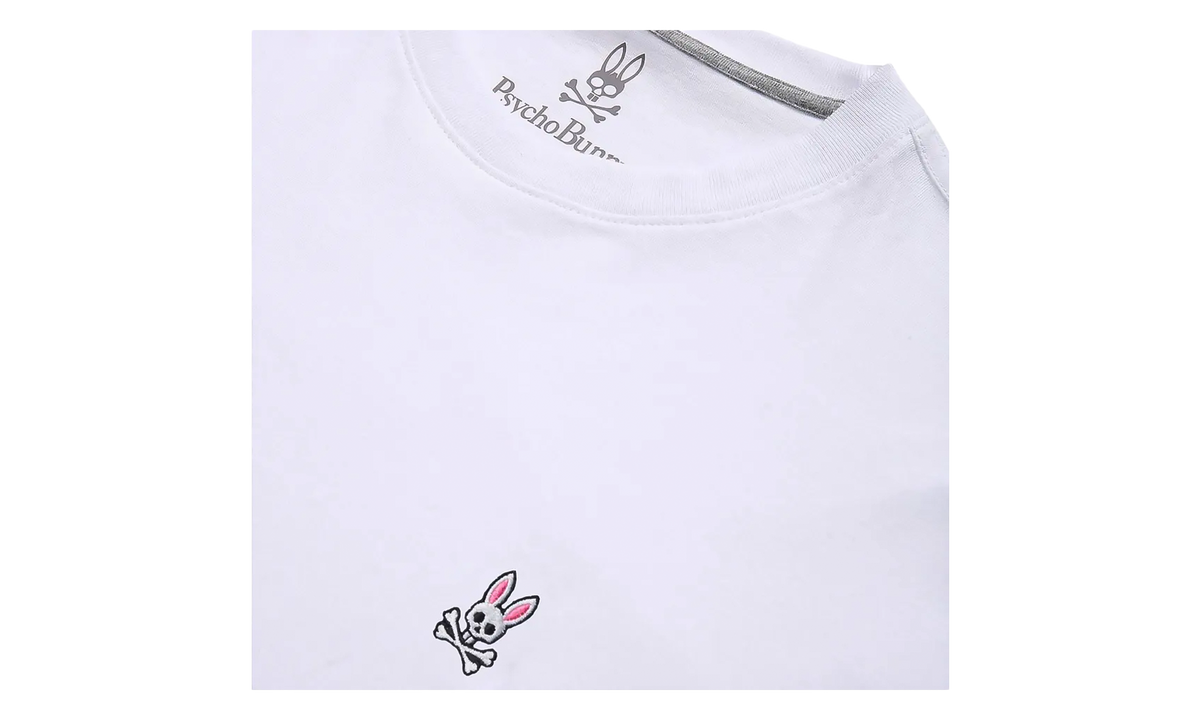 Psycho Bunny Classic Crew Neck Tee "White" B6U014CRPC 100