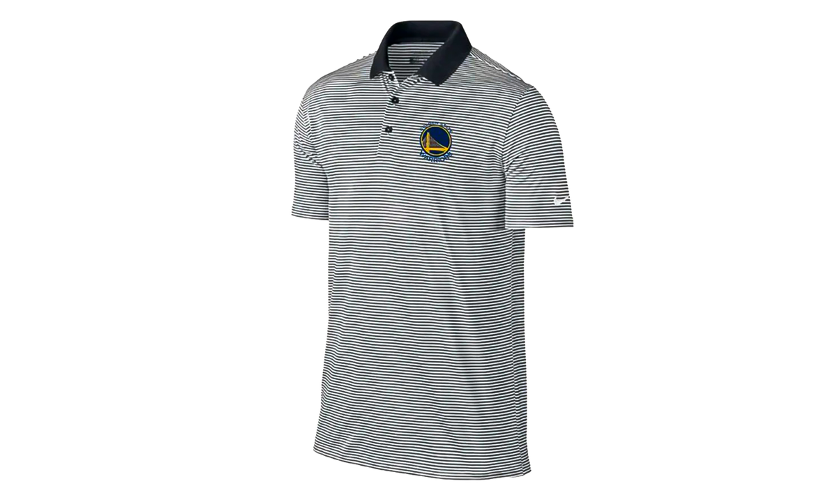 Nike NBA GOLDEN STATE WARRIORS VICTORY MINI STRIPE POLO "White Stripe Dark Grey" GM1001 DG