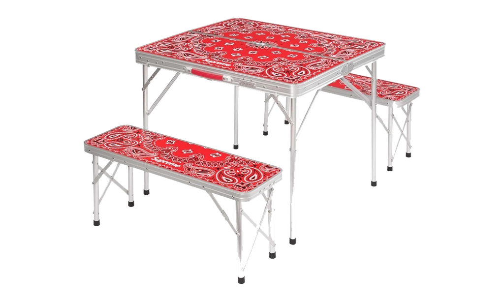 Supreme Coleman Folding Table Set "Red" SU27413