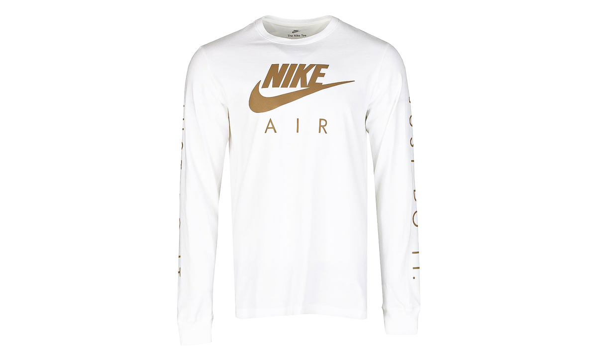 Nike Air Reflective Long Sleeve T-Shirt "White / Gold" 845425 006