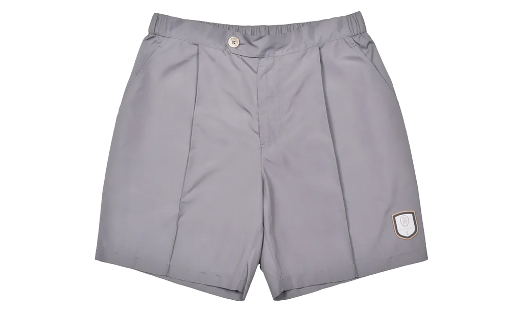 BRUNELLO CUCINELLI Tailored Shorts With Logo Patch "Gray" BRUN124
