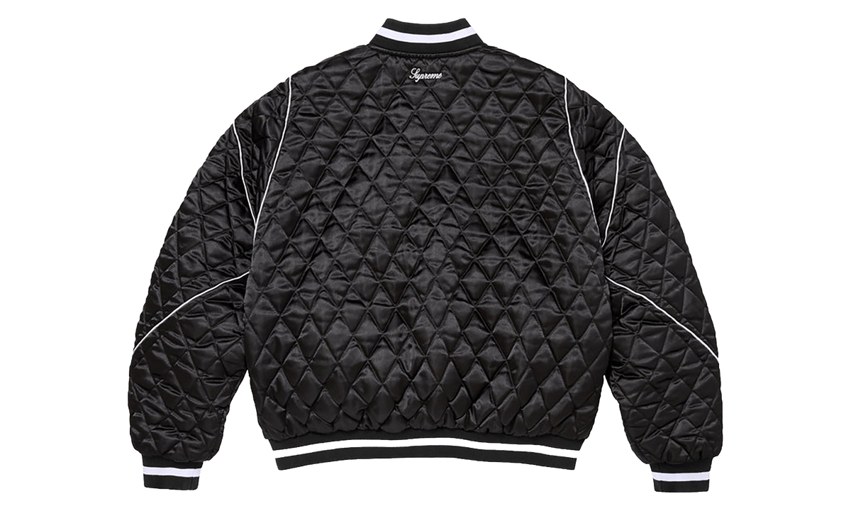 SUPREME Champion Quilted Satin Varsity Jacket "FW26 - Black" SU28443