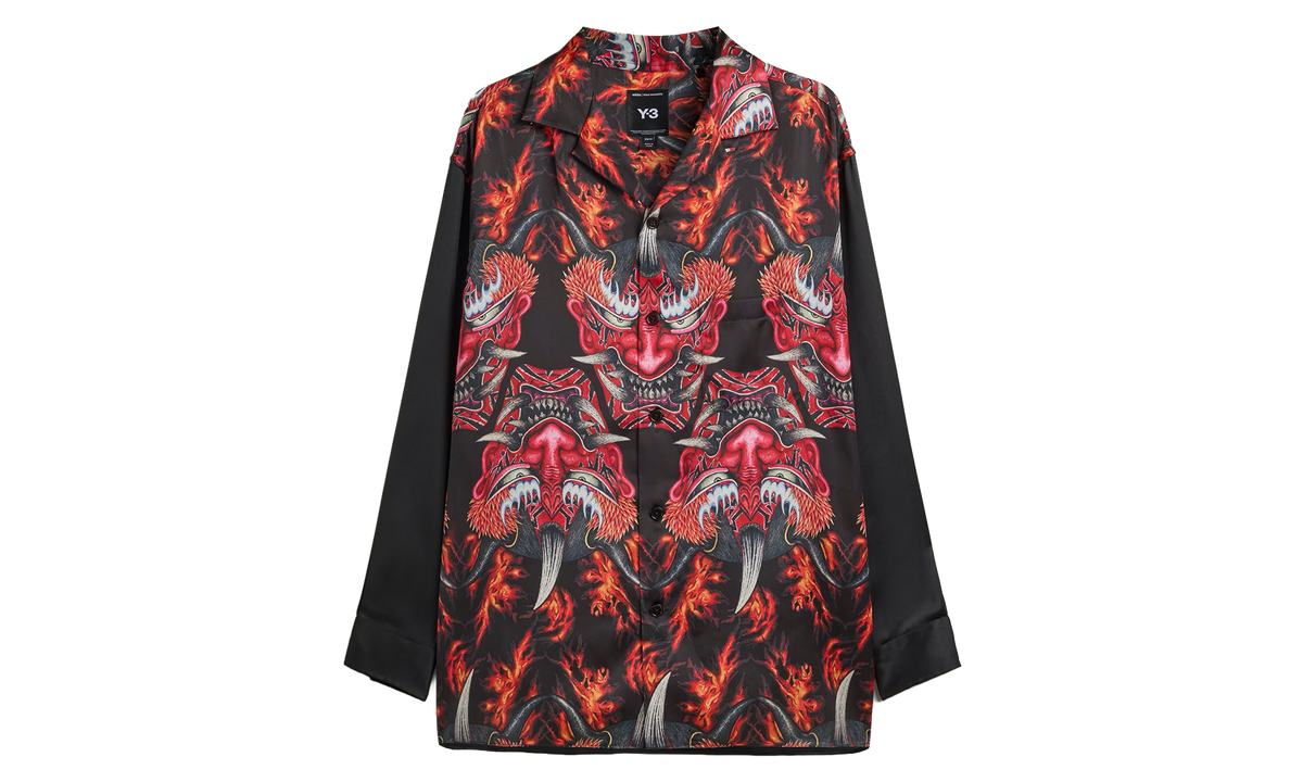 Y-3 Red Satin Graphic Shirt "Multicolor" KQ8558