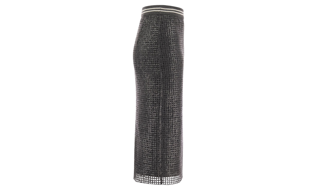 Brunello Cucinelli Textured Midi Skirt WMNS "Dark Grey" BRUN638