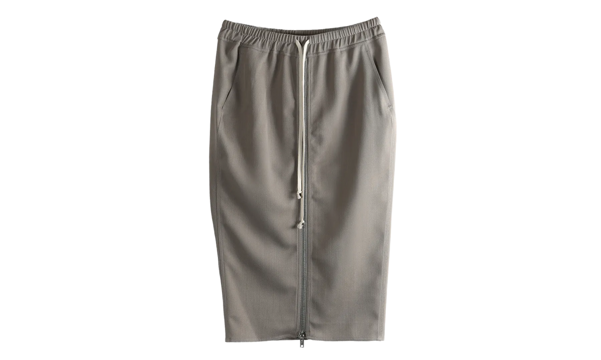 Rick Owens Gonna Zipped Short Pillar Skirt WMNS "Dust" RP01F6375 WT 34